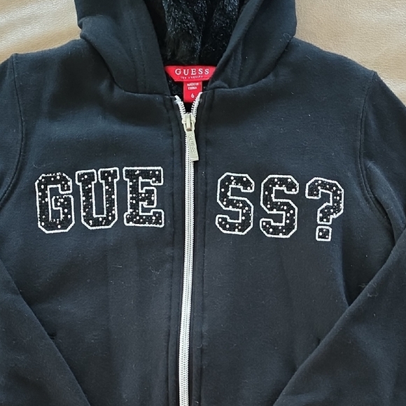 Guess Kids Black Zip-Up Hoodie - Picture 2 of 6